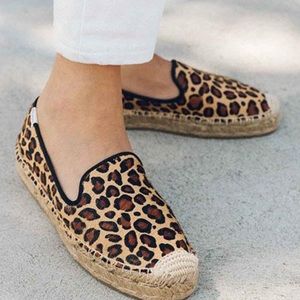 Soludos leopard espadrilles, size 8 , NEW